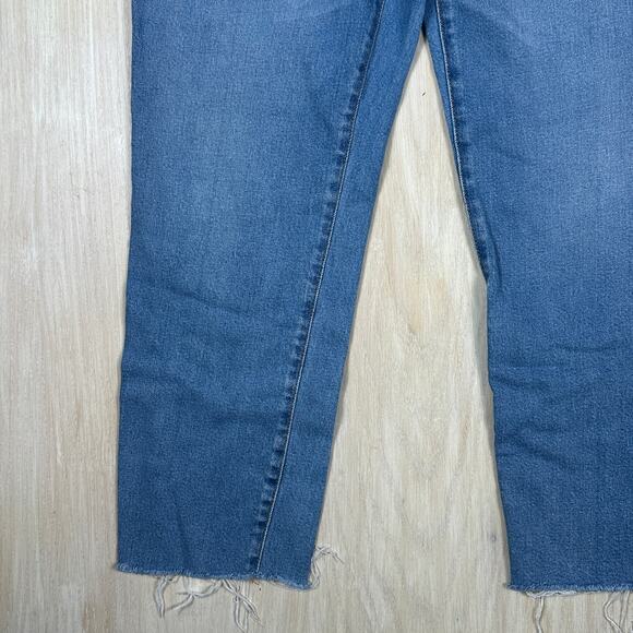 J Crew Essential Straight Jean Denim Women's Blue High Rise Casual Jeans 32 - Picture 4 of 15